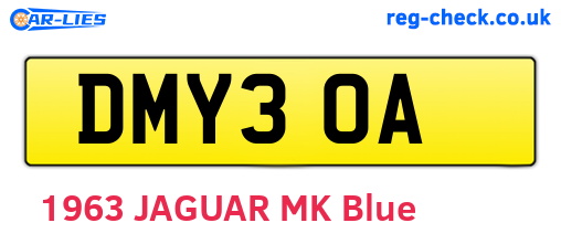 DMY30A are the vehicle registration plates.