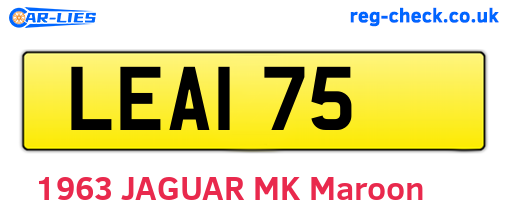 LEA175 are the vehicle registration plates.