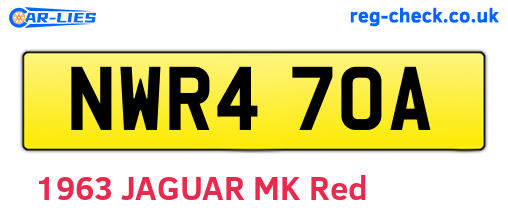 NWR470A are the vehicle registration plates.