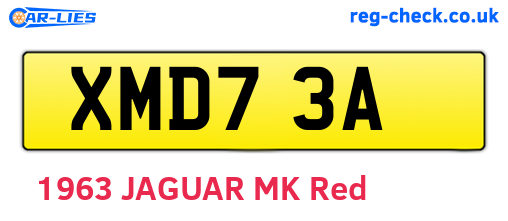 XMD73A are the vehicle registration plates.