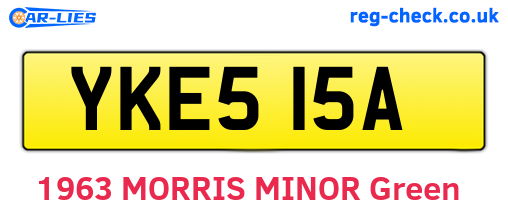 YKE515A are the vehicle registration plates.