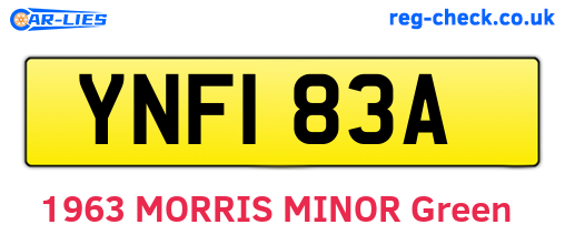 YNF183A are the vehicle registration plates.