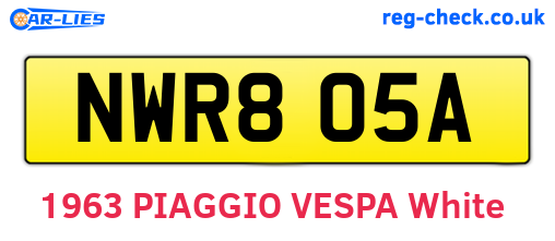 NWR805A are the vehicle registration plates.
