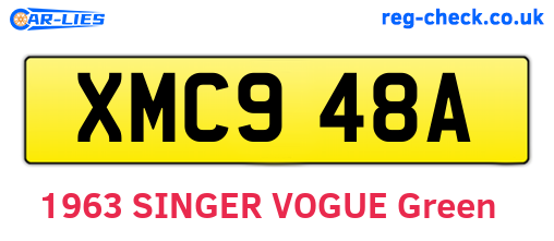 XMC948A are the vehicle registration plates.