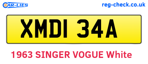 XMD134A are the vehicle registration plates.