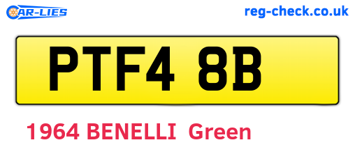 PTF48B are the vehicle registration plates.