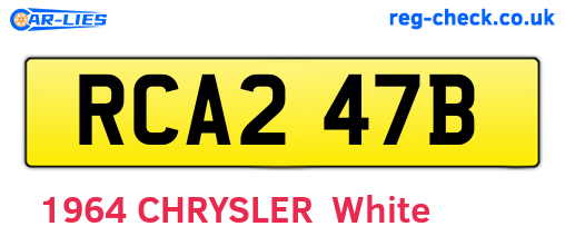 RCA247B are the vehicle registration plates.