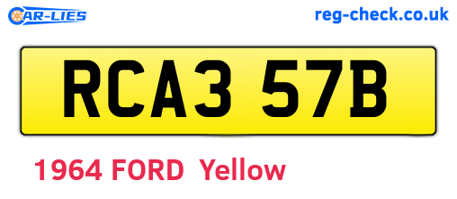RCA357B are the vehicle registration plates.