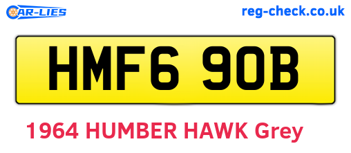 HMF690B are the vehicle registration plates.