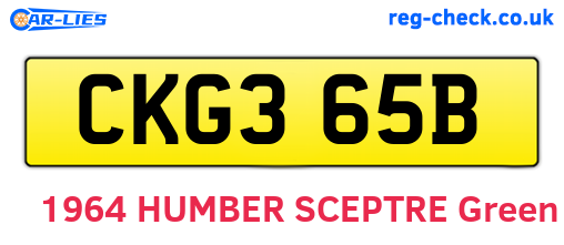 CKG365B are the vehicle registration plates.