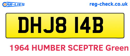 DHJ814B are the vehicle registration plates.