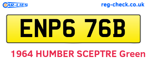 ENP676B are the vehicle registration plates.
