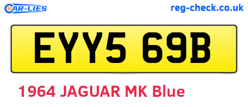 EYY569B are the vehicle registration plates.