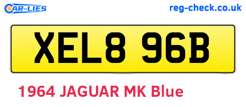 XEL896B are the vehicle registration plates.