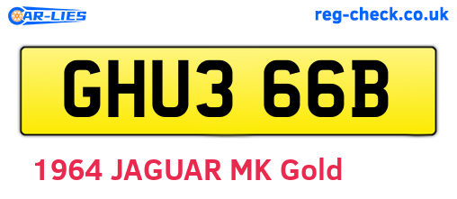 GHU366B are the vehicle registration plates.