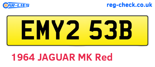 EMY253B are the vehicle registration plates.