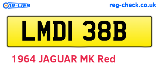 LMD138B are the vehicle registration plates.