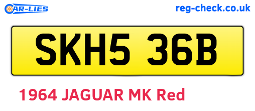 SKH536B are the vehicle registration plates.