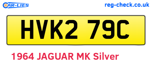 HVK279C are the vehicle registration plates.