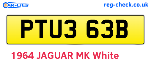 PTU363B are the vehicle registration plates.