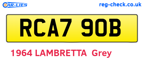 RCA790B are the vehicle registration plates.
