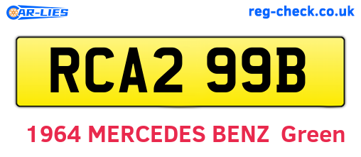 RCA299B are the vehicle registration plates.