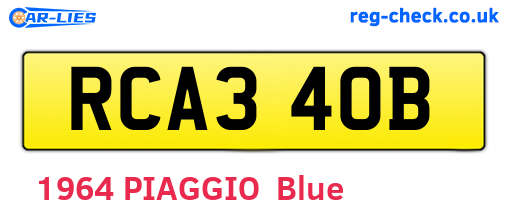 RCA340B are the vehicle registration plates.