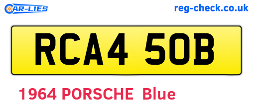 RCA450B are the vehicle registration plates.