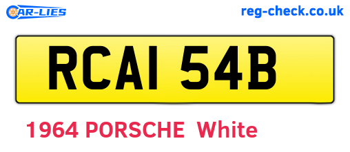 RCA154B are the vehicle registration plates.