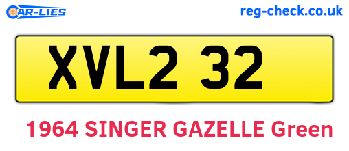 XVL232 are the vehicle registration plates.