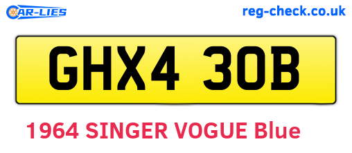 GHX430B are the vehicle registration plates.