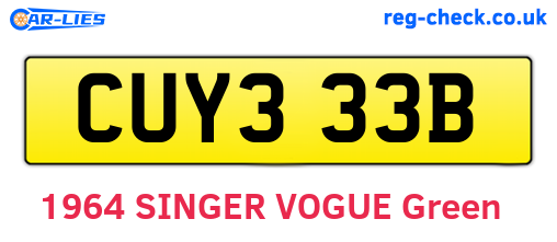 CUY333B are the vehicle registration plates.