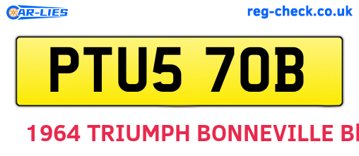 PTU570B are the vehicle registration plates.