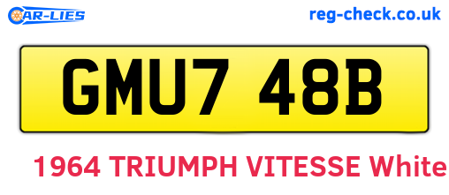 GMU748B are the vehicle registration plates.
