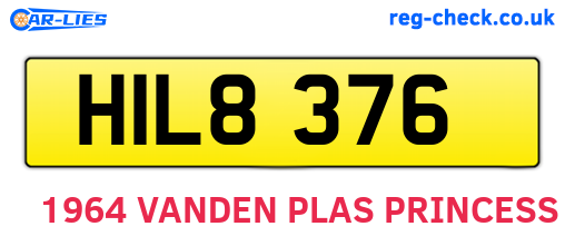 HIL8376 are the vehicle registration plates.