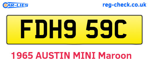 FDH959C are the vehicle registration plates.