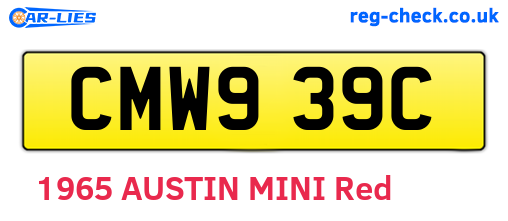 CMW939C are the vehicle registration plates.