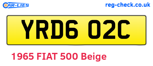YRD602C are the vehicle registration plates.