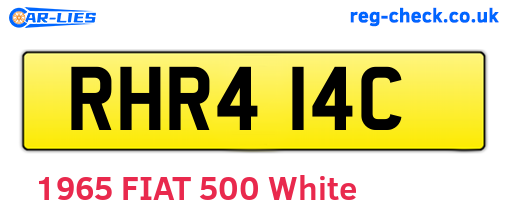 RHR414C are the vehicle registration plates.