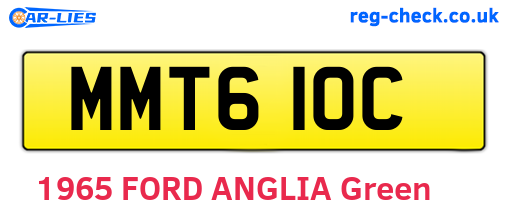 MMT610C are the vehicle registration plates.