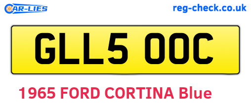 GLL500C are the vehicle registration plates.