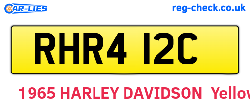 RHR412C are the vehicle registration plates.
