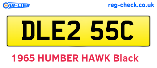 DLE255C are the vehicle registration plates.