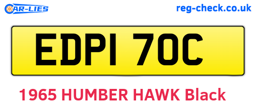 EDP170C are the vehicle registration plates.