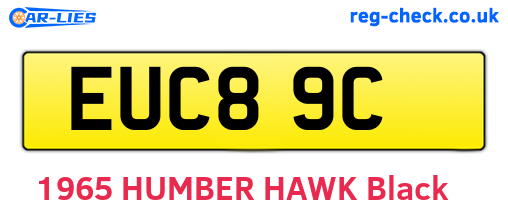 EUC89C are the vehicle registration plates.