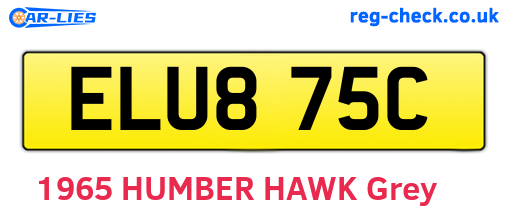 ELU875C are the vehicle registration plates.