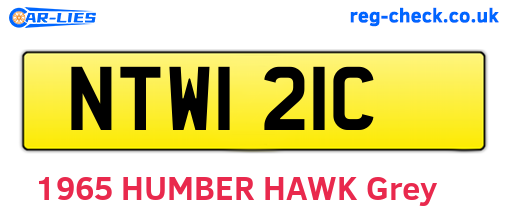 NTW121C are the vehicle registration plates.