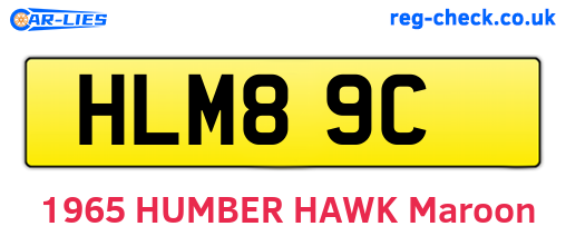 HLM89C are the vehicle registration plates.