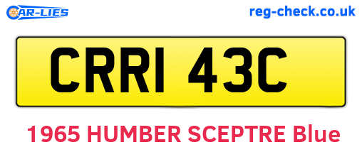 CRR143C are the vehicle registration plates.