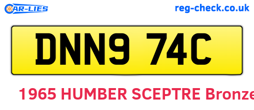 DNN974C are the vehicle registration plates.
